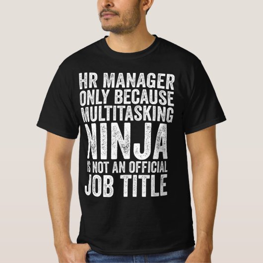 T-shirt Responsable RH uniquement parce que multitâche (Devant)