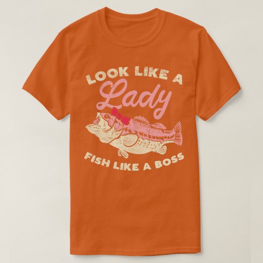 T-shirt Ressemblent À Un Poisson De Dame Comme Un Boss (Design devant)