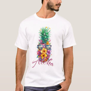 T-shirt Ressentez L'Aloha Spirit Hibiscus Hawaiian Pineapp