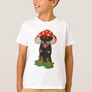 T-shirt Ressort de champignon Rottweiler personnalisable