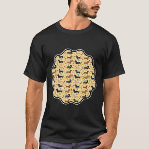 T-shirt Ressort Motif Dachshund Avec Fleurs