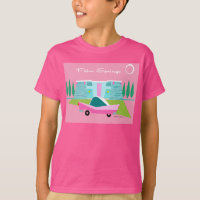 T-shirt Ressorts rose rétro