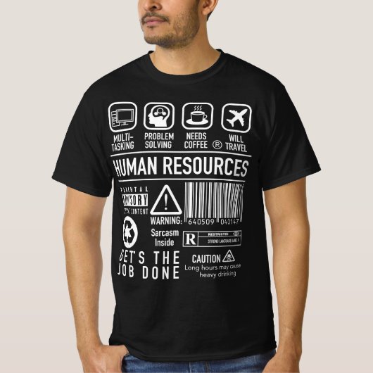 T-shirt Ressources humaines - Symboles de définition du ge (Devant)