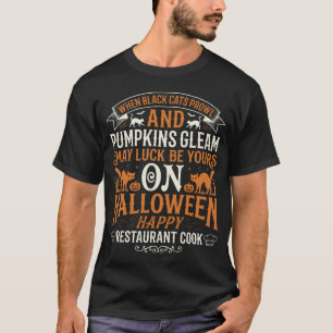 T-shirt Restaura thème Halloween vintage chats noirs et ci