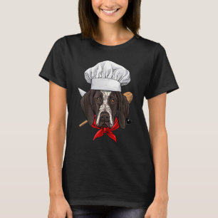 T-shirt Restaurant Allemand Pointeur Rilé Chef Cuisine