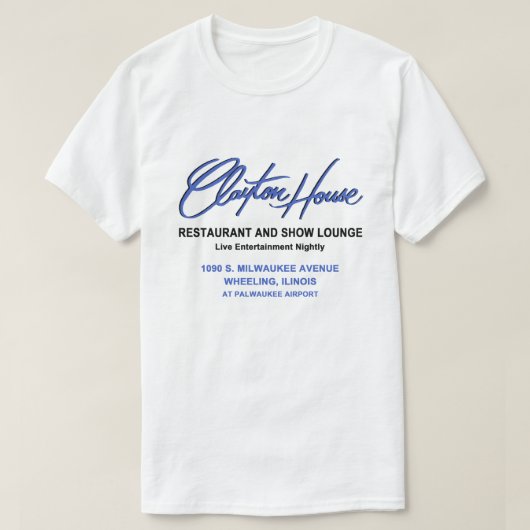 T-shirt Restaurant Clayton House, Roue, IL (Design devant)
