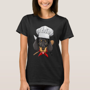 T-shirt Restaurant Dachshund Chef Cuisine Cuisine Pe