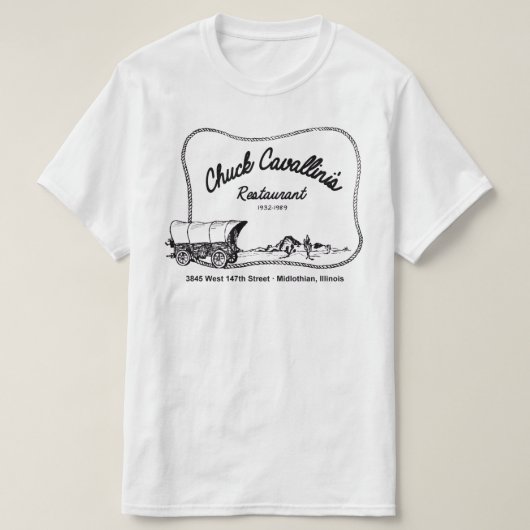 T-shirt Restaurant de Chuck Cavallini, Midlothian, Illinoi (Design devant)