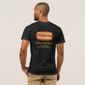 T-shirt Restaurant de restauration rapide Hot Dog Logo per (Dos entier)
