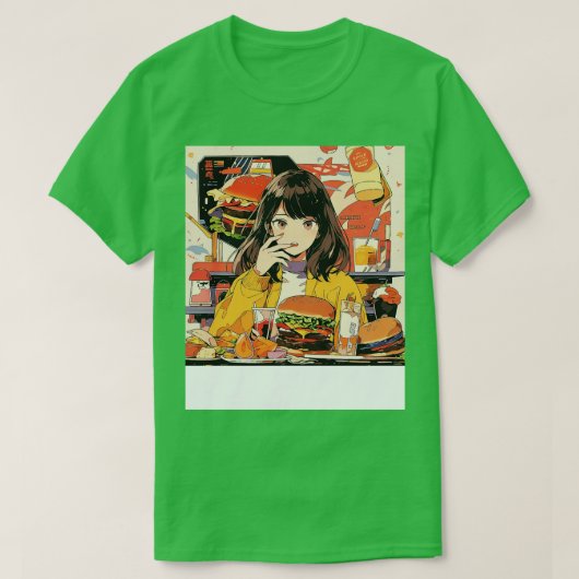T-shirt Restaurant Girl in burger (Design devant)