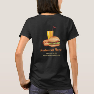T-shirt Restaurant Hamburger Restauration Rapide Avec Logo