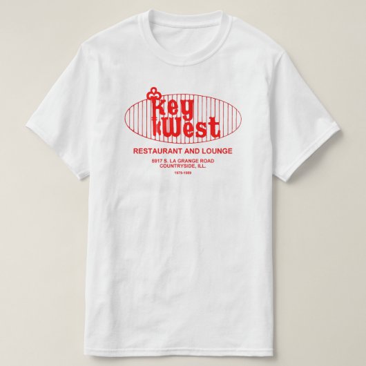 T-shirt Restaurant Key West, Campagne, IL (Design devant)