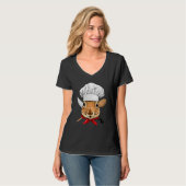 T-shirt Restaurant Squirrel Chef Cook Kitchen Cooking Rod (Devant entier)