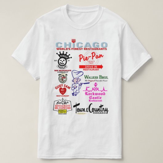 T-shirt Restaurants Favorite Chicagoland, v3. (Design devant)
