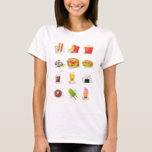 T-shirt restauration rapide kawaii