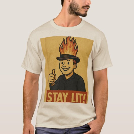T-shirt Reste allumé (Devant)