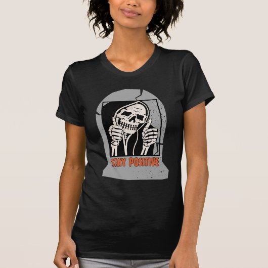 T-SHIRT RESTE POSITIVE SKELETON (Devant)