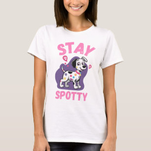 T-shirt Reste Tacheté Mignon Cartoon Chien Dalmatien Cadea