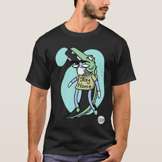 T-shirt Rester à la maison (Devant)