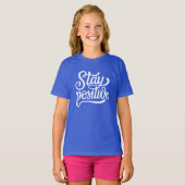 T-shirt Rester bleu positif (Devant entier)