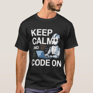 T-shirt rester calme et coder