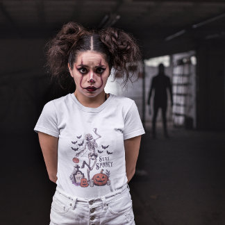 T-shirt Rester Éffrayant Halloween famille jumelage