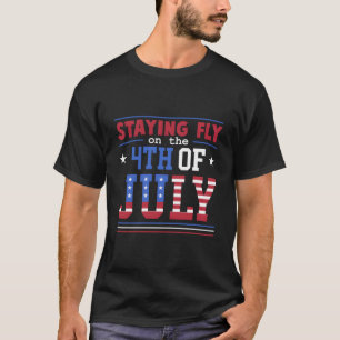 T-shirt Rester Fly Le 4 Juillet Drapeau Américain