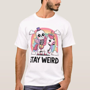 T-shirt rester squelette bizarre licorne