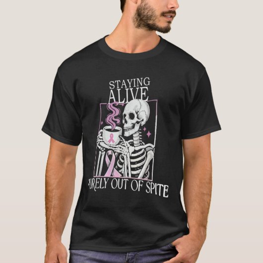 T-shirt Rester Vivant Simplement Hors De Ste, Squelette dr (Devant)