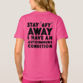 T-shirt Restez à 2 pi [Encre] (Dos)