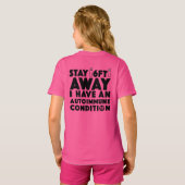 T-shirt Restez à 2 pi [Encre] (Dos entier)