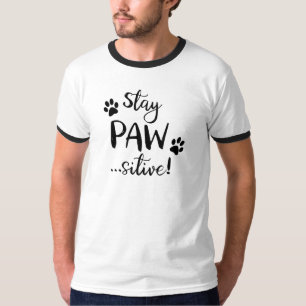 T-shirt Restez à l'affût des Amoureux de les chiens positi