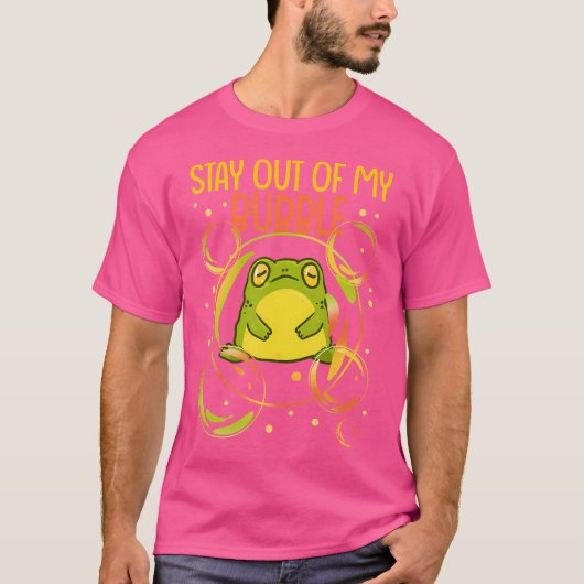 T-shirt Restez À L'Écart De Ma Bubble Funny Frog Lover Soc (Devant)