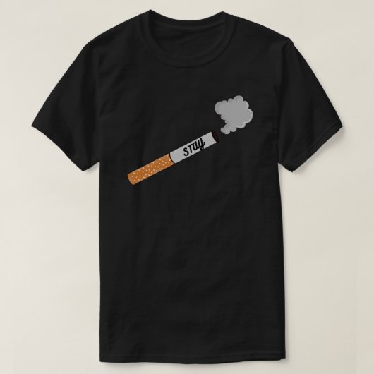 T-shirt Restez après la version Malone Cigarette (Design devant)