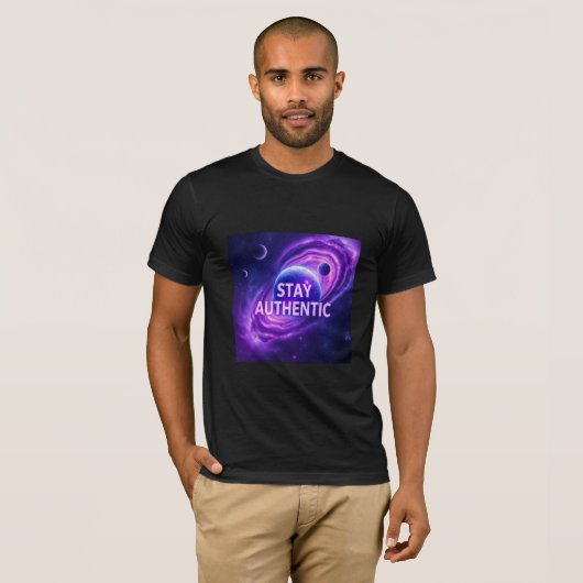 T-Shirt « Restez Authentique » | Motivation Explor (Devant entier)