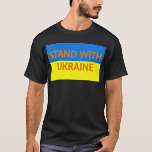 T-shirt Restez avec l'Ukraine (noir T)