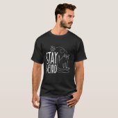 T-shirt RESTEZ BIZARRE Chat drôle (Devant entier)
