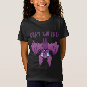 T-Shirt Restez bizarre chauve-souris caricaturale