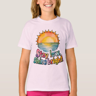 T-shirt 'Restez brillant' Dgn1-by Maaya_P- Kids Pink