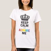 T-shirt Restez Calme Et Admirez-Moi Arc-En-Ciel Noir Avec  (Devant)