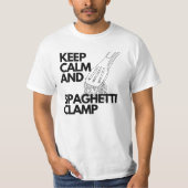 T-shirt Restez calme et aghetti clamp (Devant)