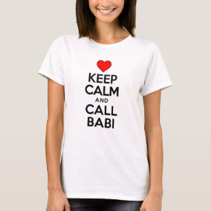 T-shirt Restez Calme Et Appelez Babi Tchèque Grand-Mère