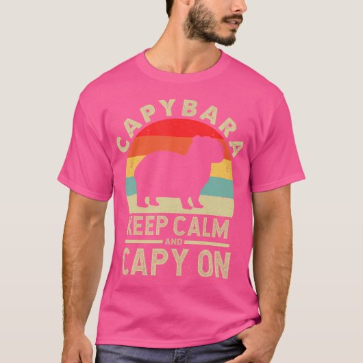 T-shirt Restez Calme Et Capable Sur Capybara Capybara (Devant)