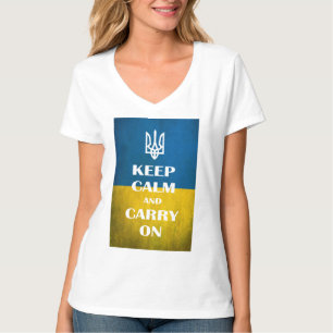 T-shirt Restez calme et continuez votre trident emblème uk