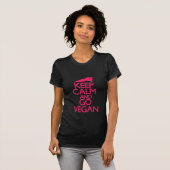T-shirt Restez calme et Go Vegan (Devant entier)