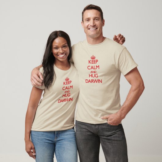 T-shirt Restez calme et HUG Darwin (Unisexe)
