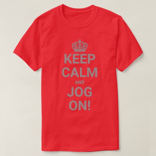 T-shirt Restez calme et joignez-vous à Silver (Design devant)