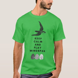 T-shirt Restez calme et jouez à l'envergure