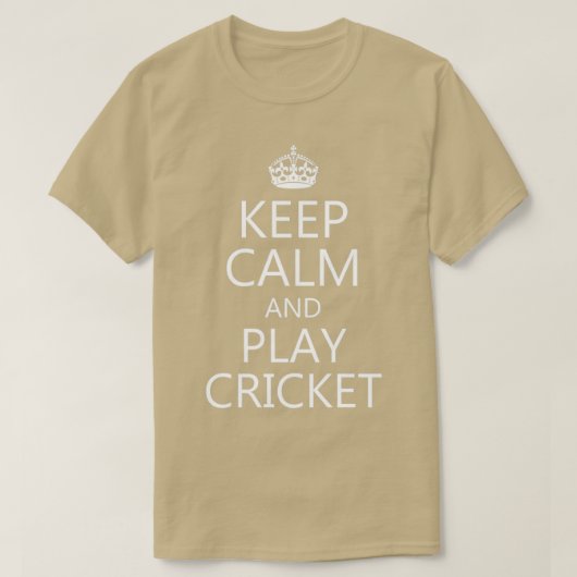T-shirt Restez calme et jouez au cricket (Design devant)