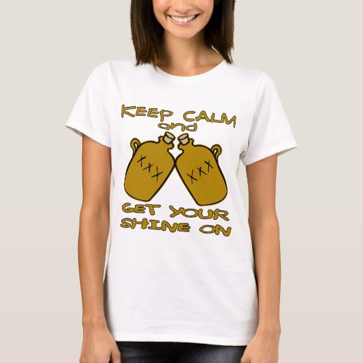 T-shirt Restez Calme Et Mettez Votre Brillant En Service (Devant)